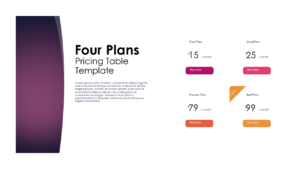 Four Pricing Plans elegant