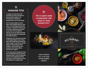 Food Brochure Design