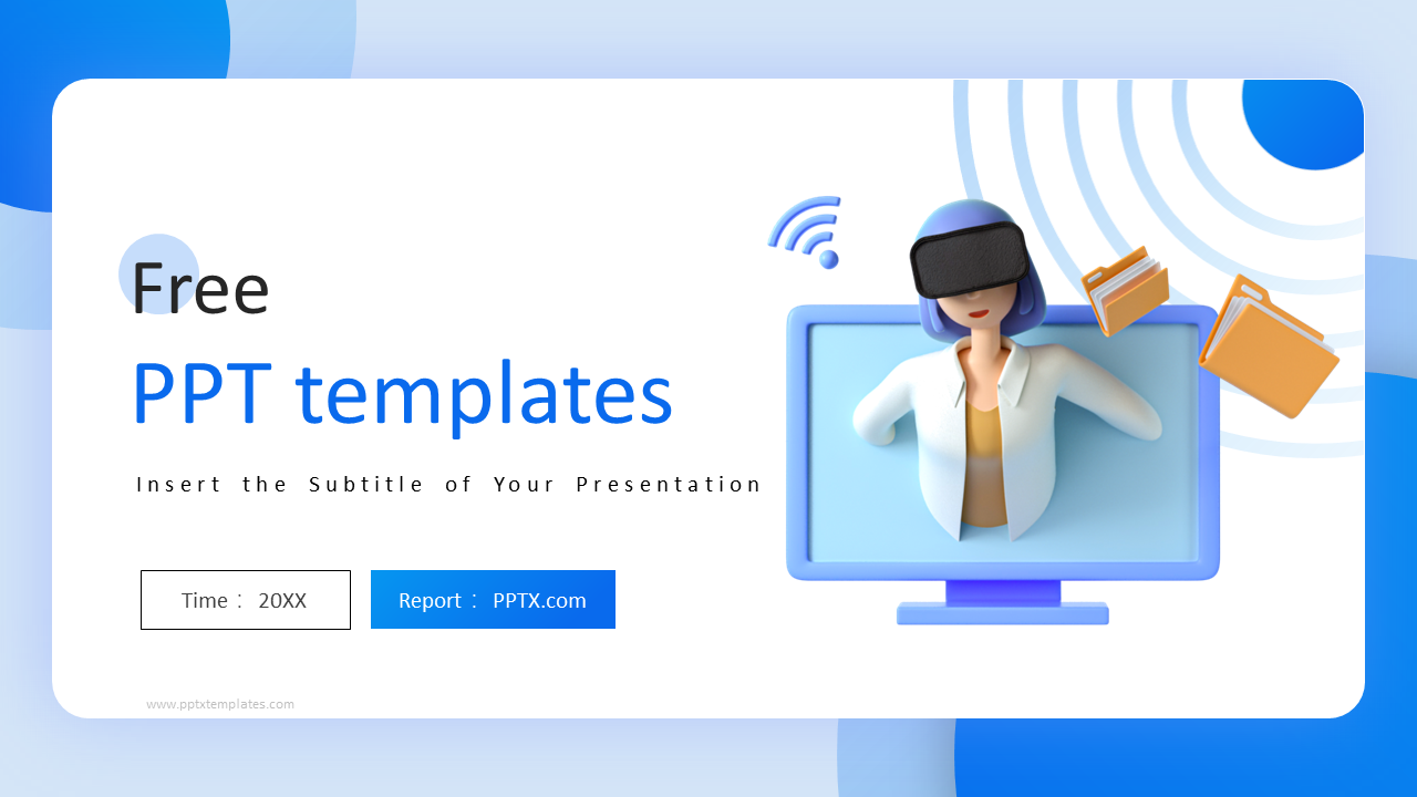 3d animated powerpoint templates free download free PPT Template -