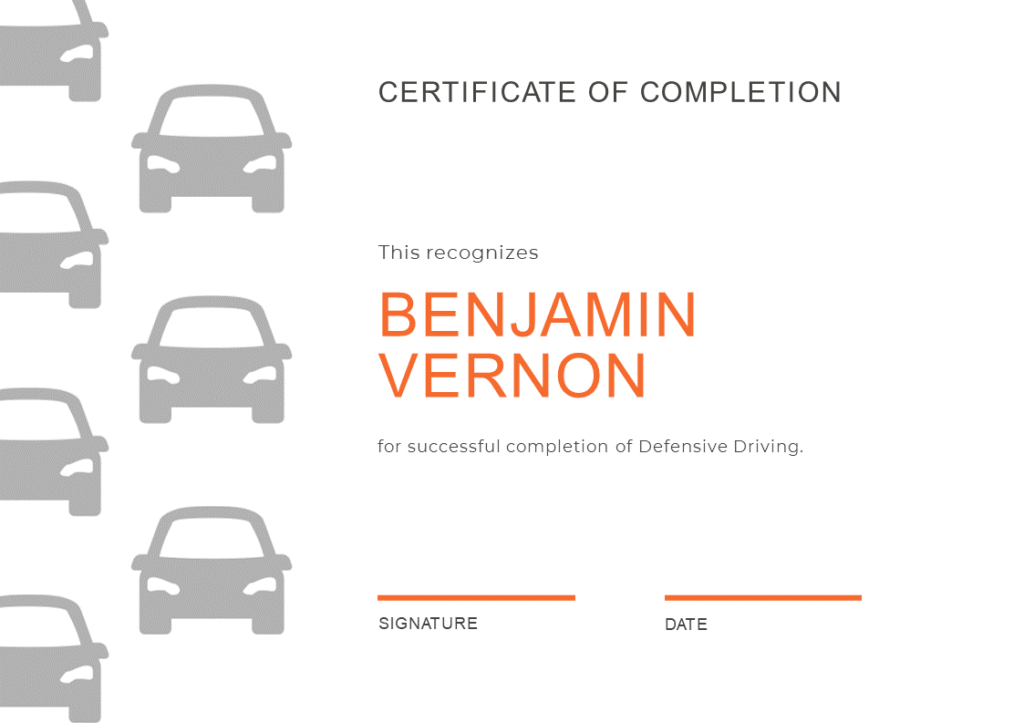 certificate of completion of driver education (dl 400c)