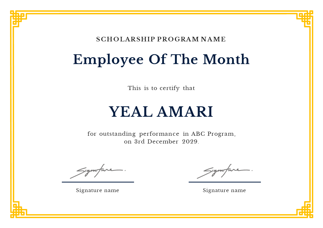 Download Editable Employee Of The Month Template
