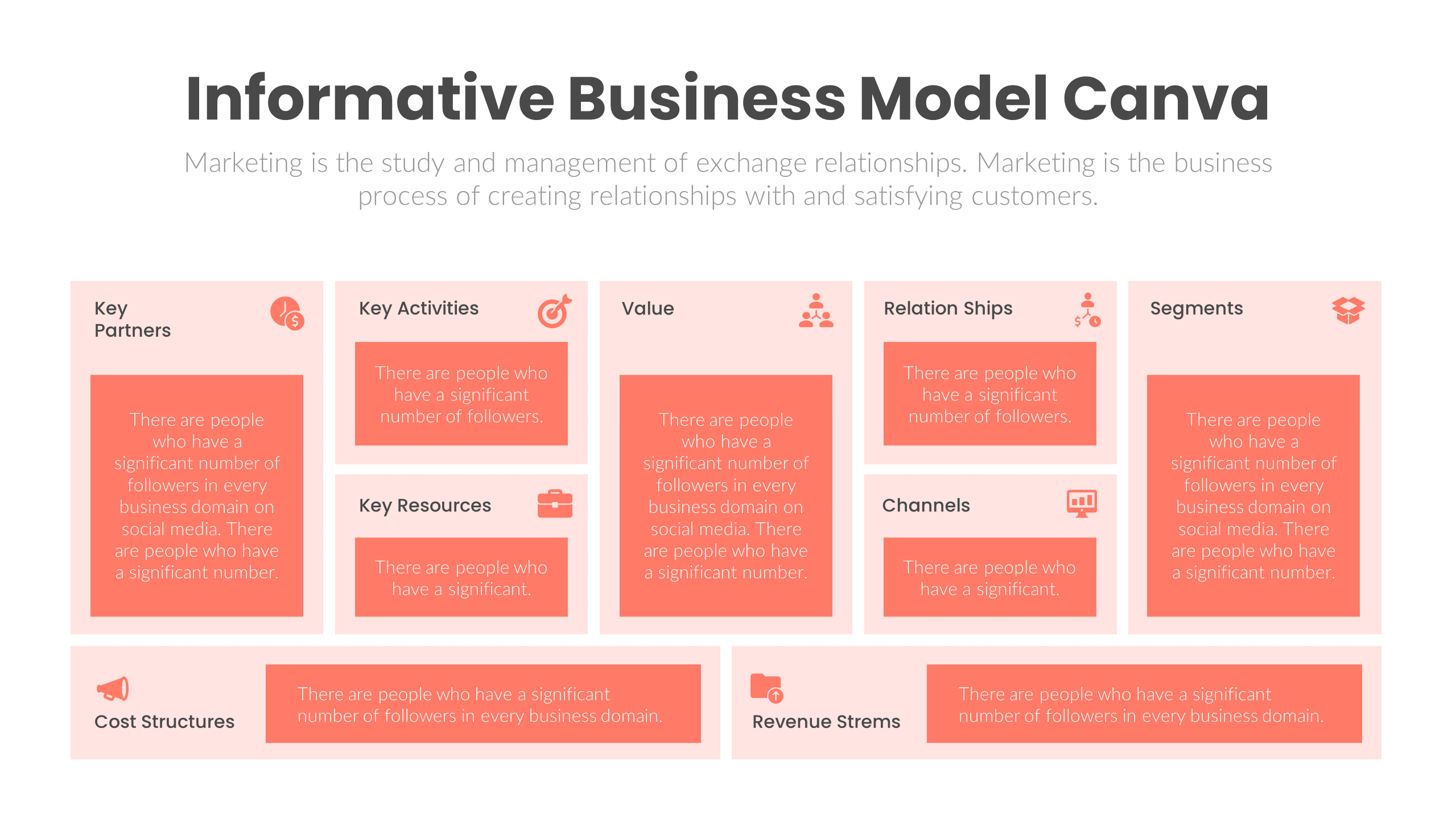 Informative Business Model Canva Design
