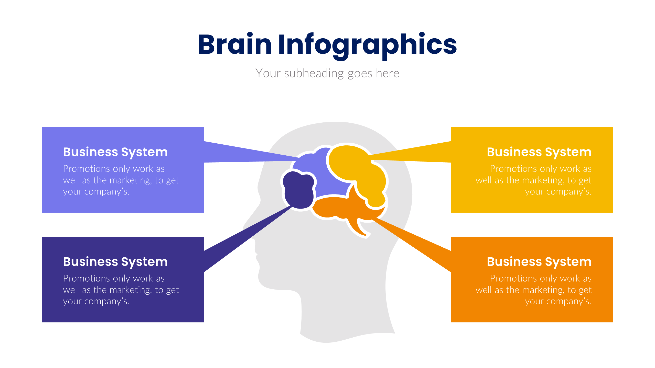 Business ideas Brain PPT Slide